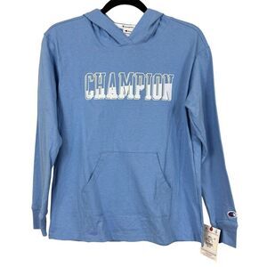 Champion Cotton Logo Pullover Hoodie - Size XS